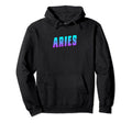 Aries Blue Purple Zodiac Sign Hoodie - Minimalist Print for Adults - T-Shirt, Sweatshirt, Hoodie