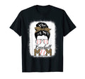 Baseball Mom Life Messy Bun Leopard T-Shirt - Aesthetic Graphic Men Women - T-Shirt, Sweatshirt, Hoodie