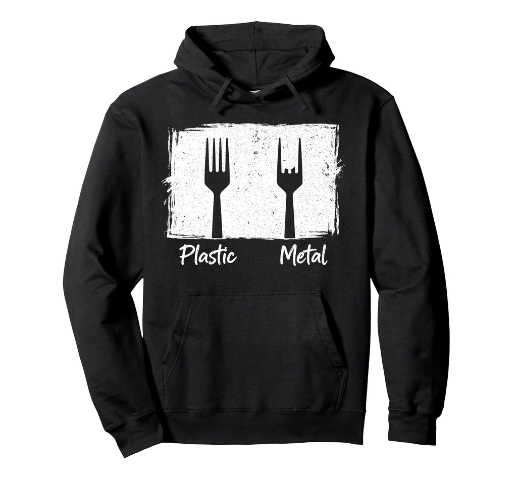Plastic Metal Rock N Roll Rock Music Hoodie - Minimalist Print Unisex - T-Shirt, Sweatshirt, Hoodie