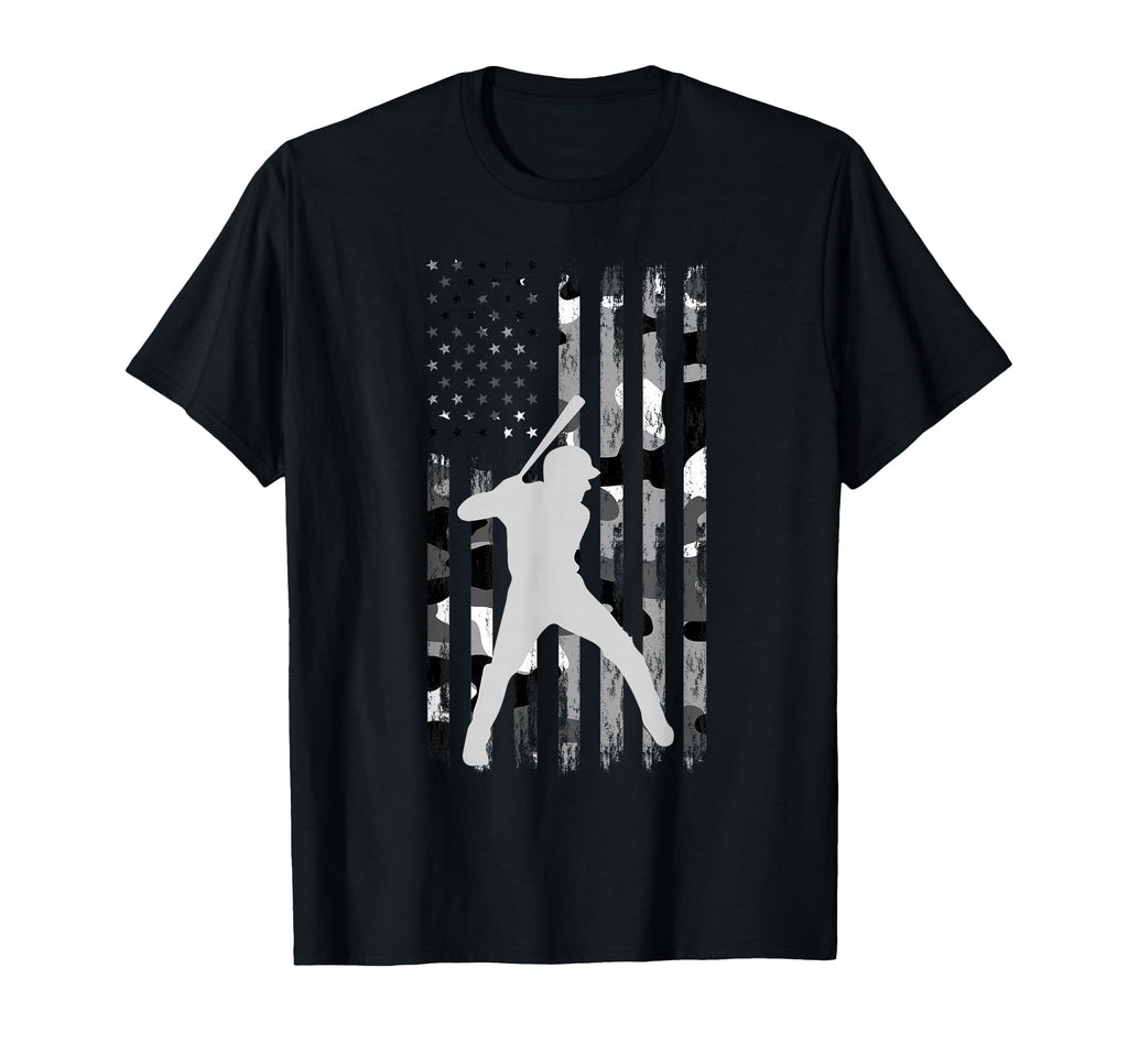 Baseball Player American Flag Usa T-Shirt - Aesthetic Graphic Men Women - T-Shirt, Sweatshirt, Hoodie