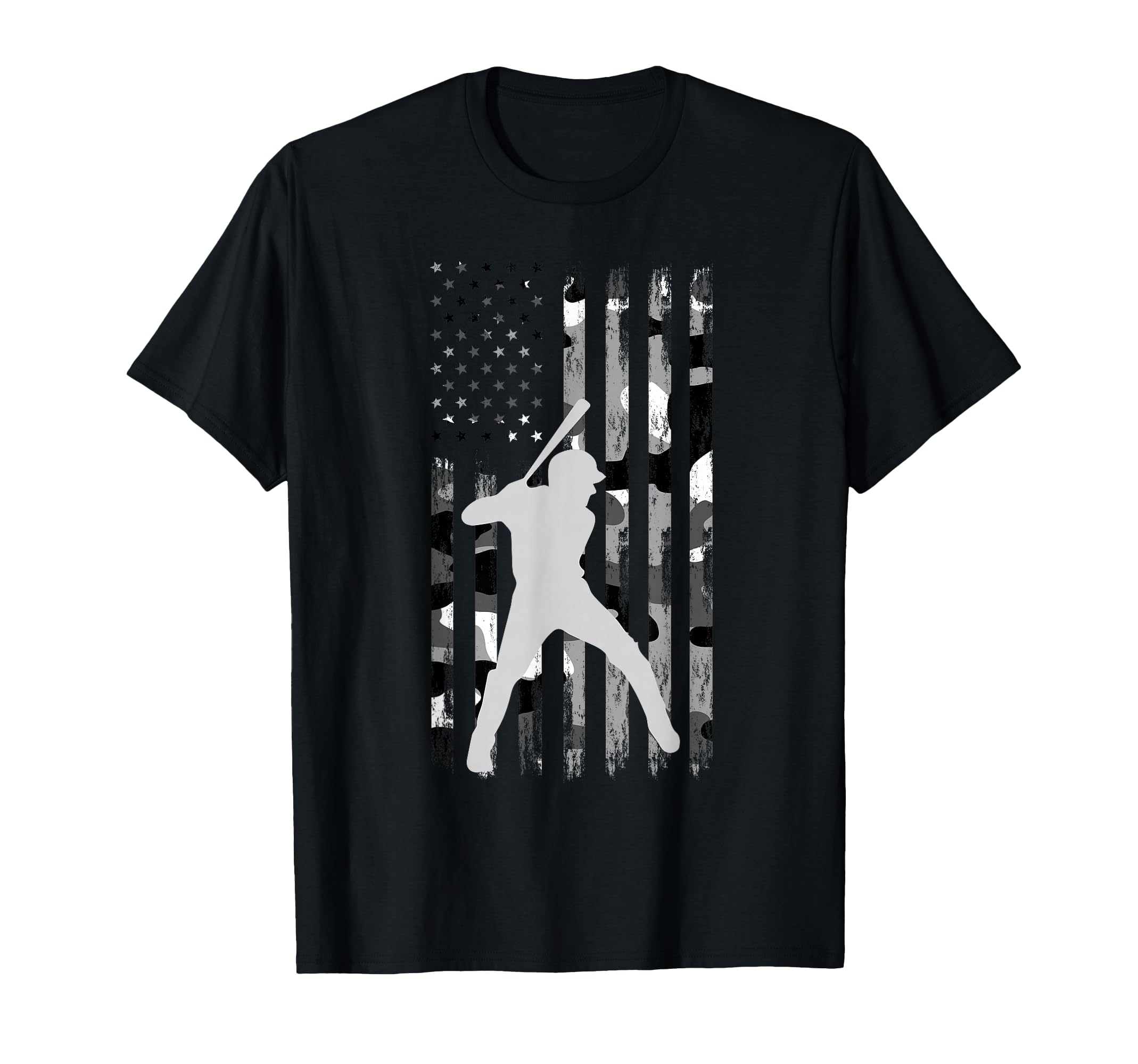 Baseball Player American Flag Usa T-Shirt - Aesthetic Graphic Men Women - T-Shirt, Sweatshirt, Hoodie