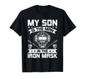 My Son Is Iron Mask Baseball Catcher T-Shirt - Minimalist Print for Adults - T-Shirt, Sweatshirt, Hoodie