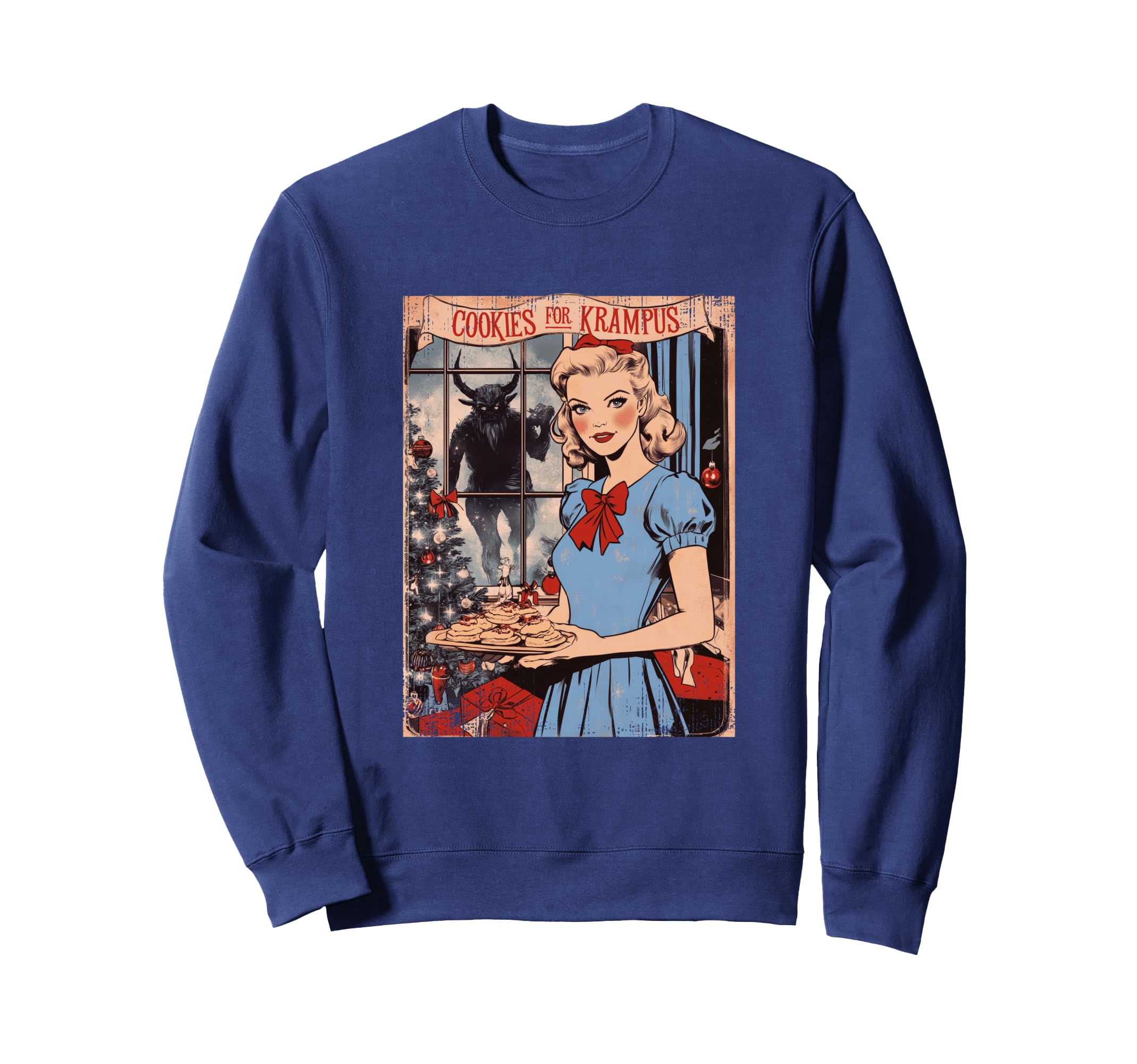 Old Postcard Cookies Krampus Art Sweatshirt - Casual Everyday Wear Unisex - T-Shirt, Sweatshirt, Hoodie