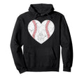 Distressed Baseball Heart Mom Mama Hoodie - Unique Graphic for Adults - T-Shirt, Sweatshirt, Hoodie