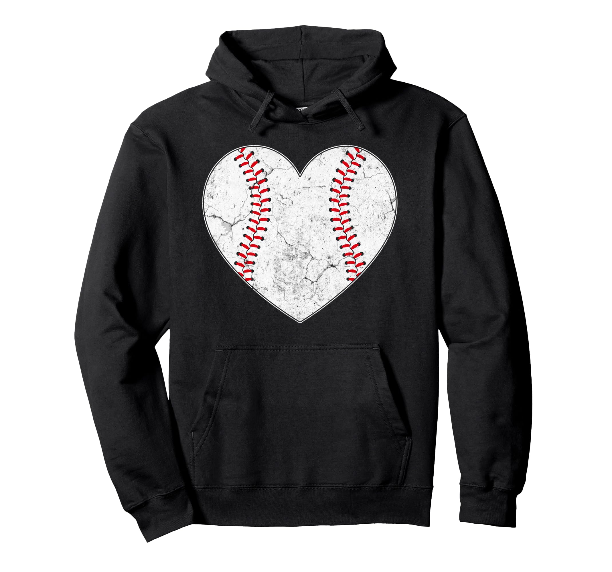 Distressed Baseball Heart Mom Mama Hoodie - Unique Graphic for Adults - T-Shirt, Sweatshirt, Hoodie