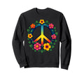 60S 70S Flower Power Groovy Love Sweatshirt - Unique Graphic Men Women - T-Shirt, Sweatshirt, Hoodie