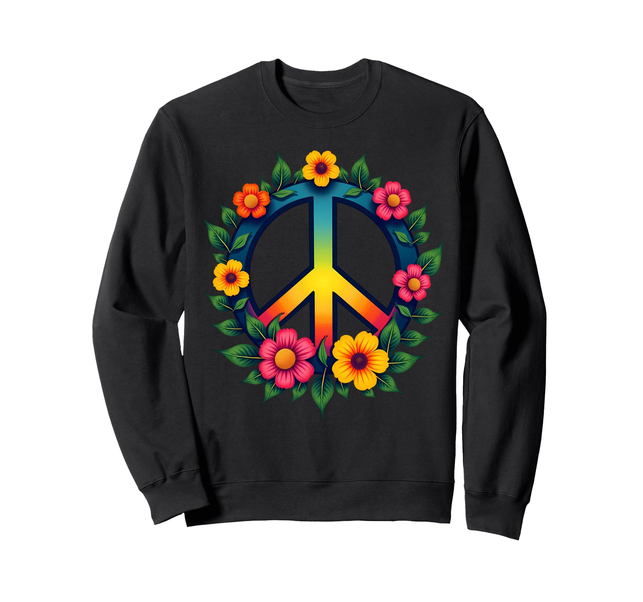 60S 70S Flower Power Groovy Love Sweatshirt - Unique Graphic Men Women - T-Shirt, Sweatshirt, Hoodie
