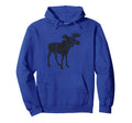 Moose Distressed Moose Hoodie - Graphic Print Men Women - T-Shirt, Sweatshirt, Hoodie