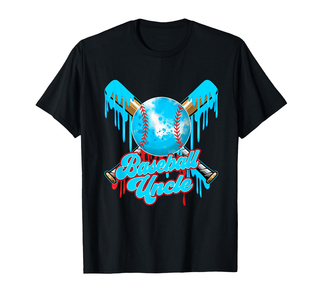 Uncle Birthday Baseball Ice Cream Drip T-Shirt - Streetwear Style Unisex - T-Shirt, Sweatshirt, Hoodie