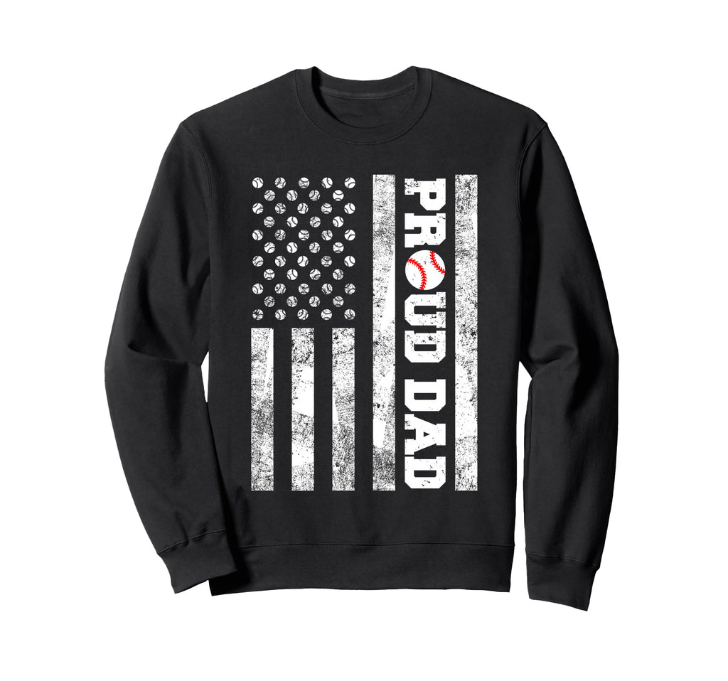 Proud Dad American Distressed Sweatshirt - Custom Art Print for Adults - T-Shirt, Sweatshirt, Hoodie