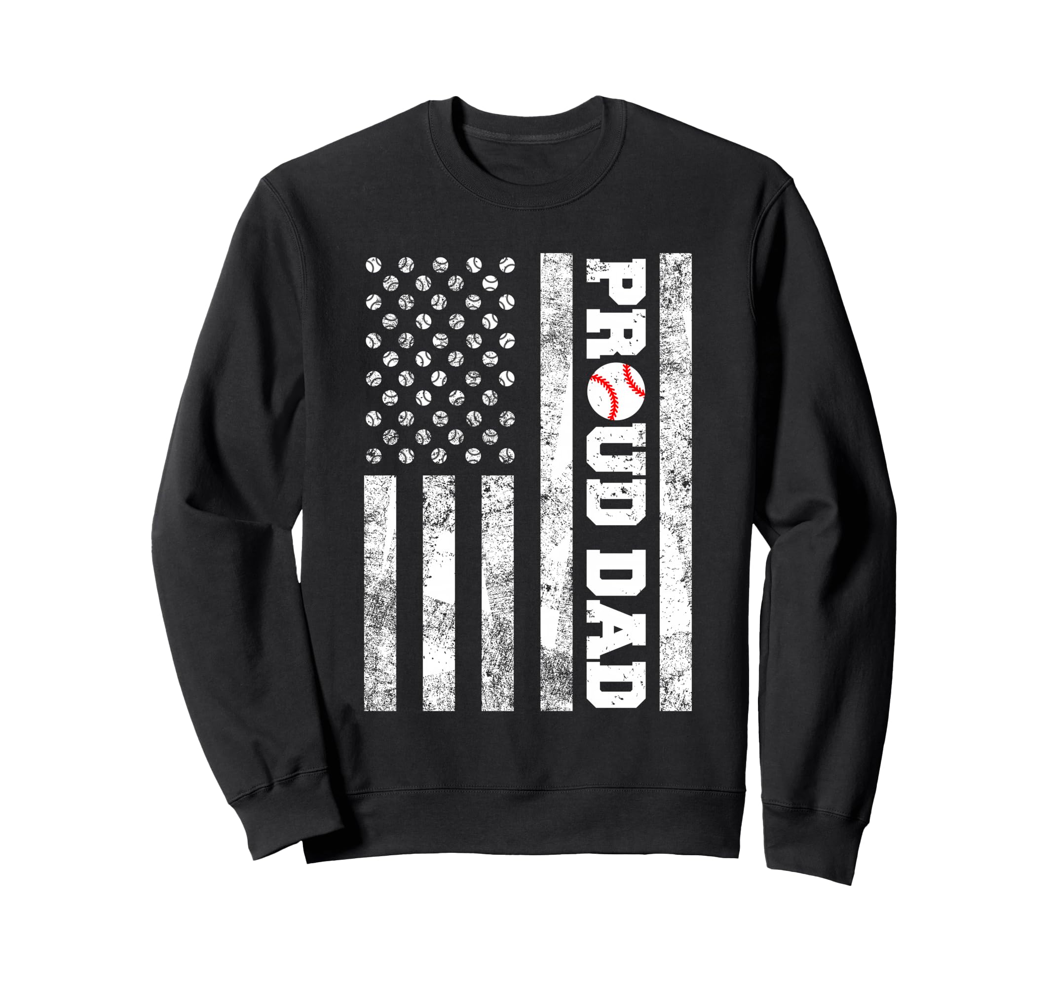 Proud Dad American Distressed Sweatshirt - Custom Art Print for Adults - T-Shirt, Sweatshirt, Hoodie