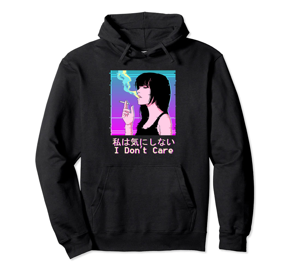 Sad Anime Glitch Aesthetic Hoodie - Casual Everyday Wear for Adults - T-Shirt, Sweatshirt, Hoodie