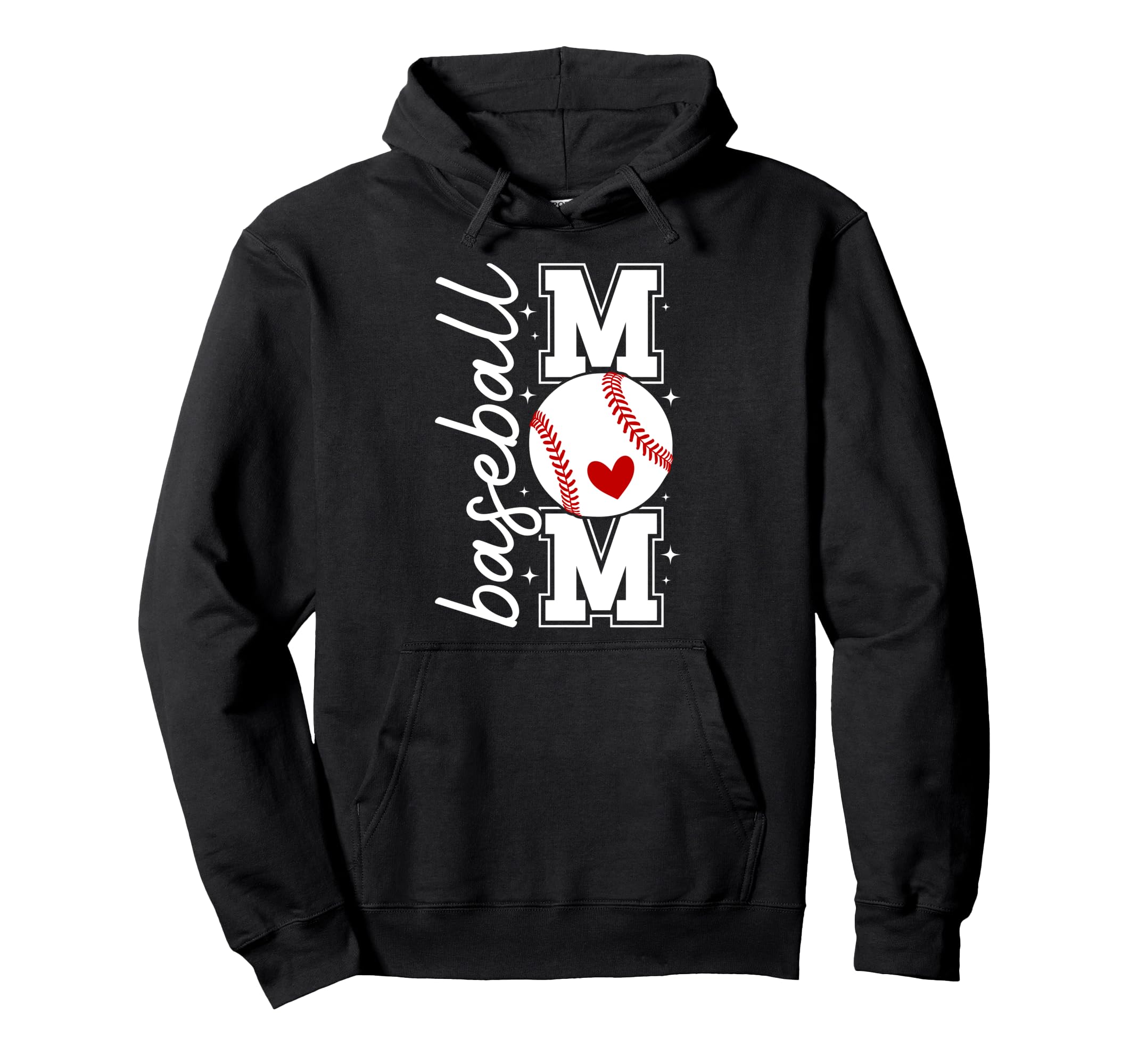 Baseball Mom Baseball Player Mom Heart Hoodie - Unique Graphic Men Women - T-Shirt, Sweatshirt, Hoodie