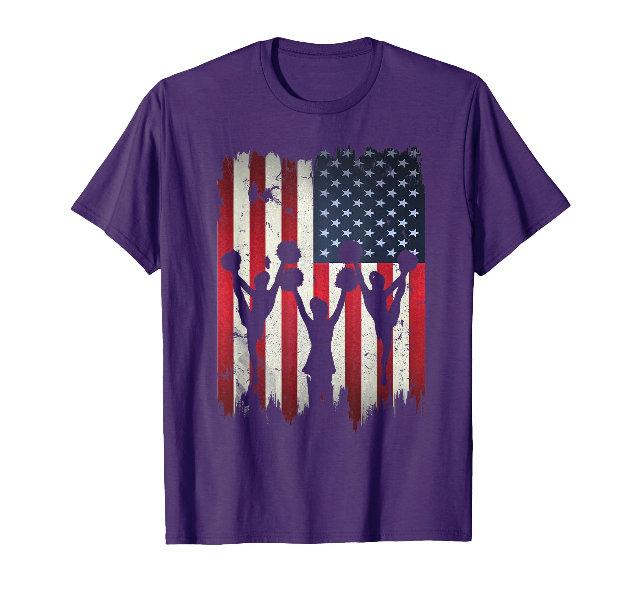Cheerleaders Usa American Flag 4Th T-Shirt - Aesthetic Graphic Men Women - T-Shirt, Sweatshirt, Hoodie