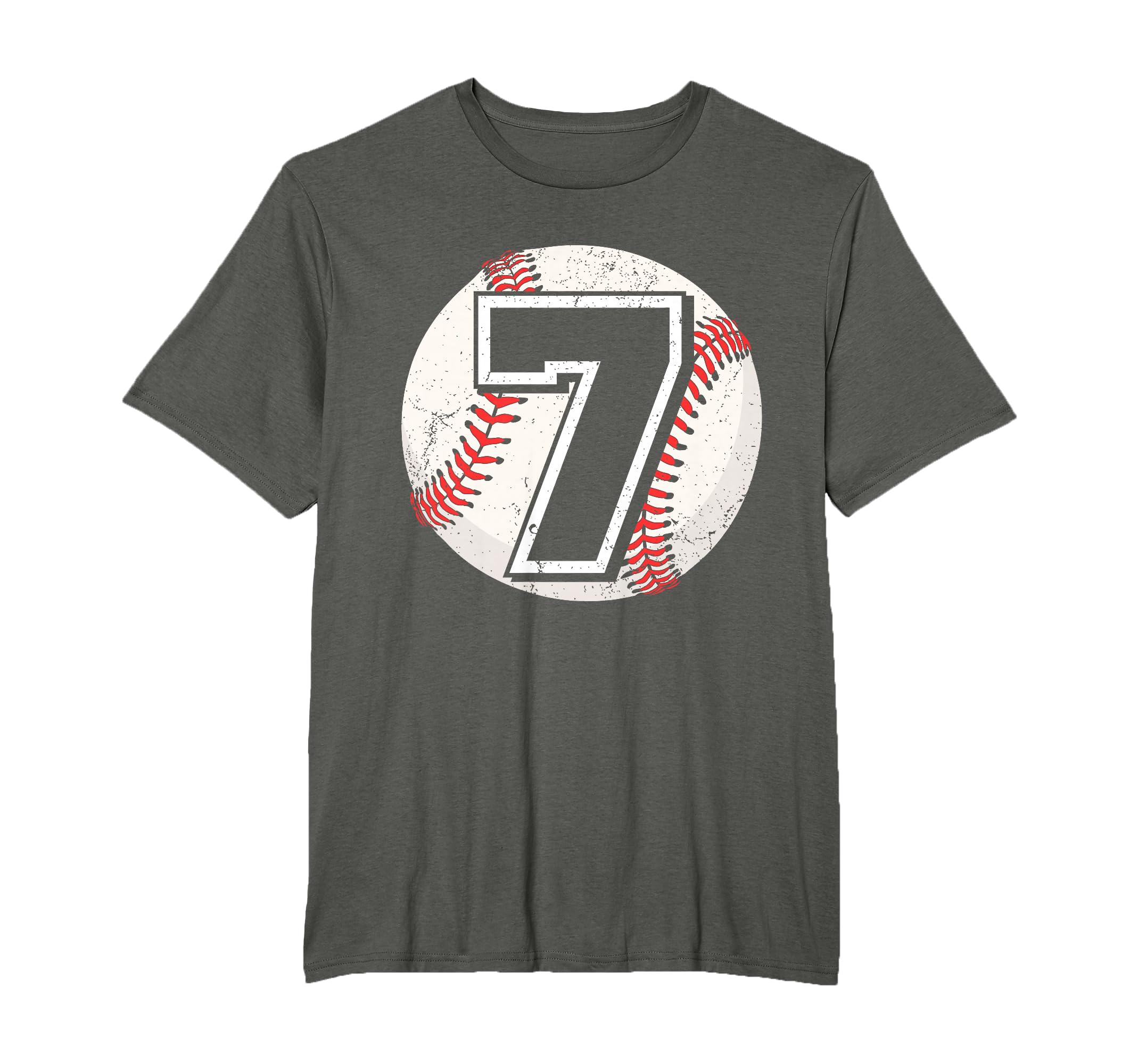 Birthday Number 7 Baseball 7Th T-Shirt - Custom Art Print for Adults - T-Shirt, Sweatshirt, Hoodie
