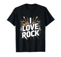 I Love Rock Guitar Drums T-Shirt - Unique Graphic Men Women - T-Shirt, Sweatshirt, Hoodie