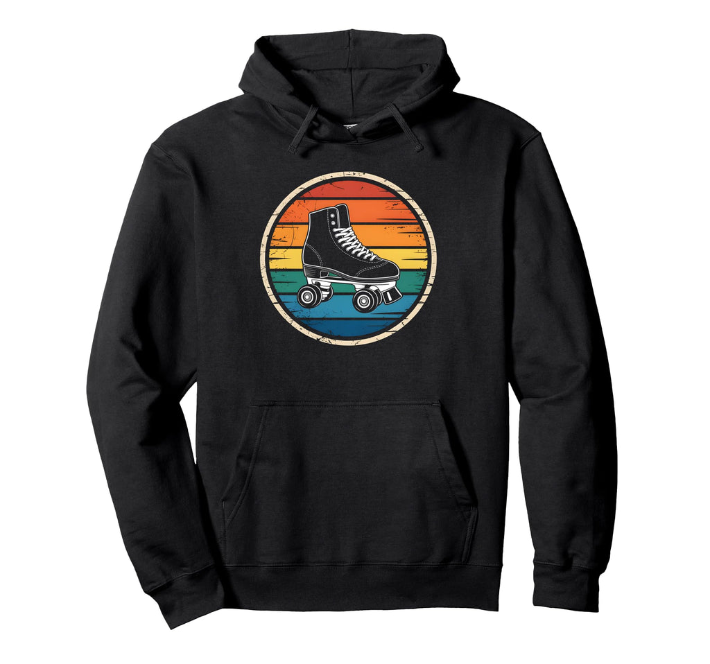 Sunset Roller Skate Shoes Silhouette Hoodie - Custom Art Print for Adults - T-Shirt, Sweatshirt, Hoodie