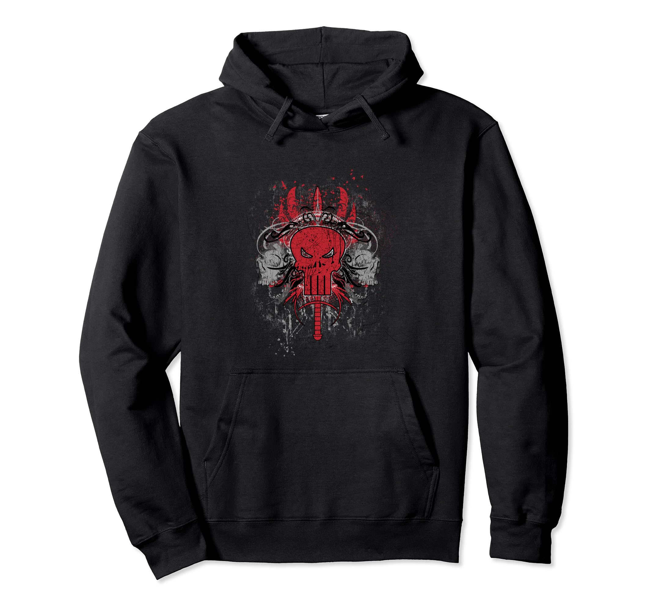 Marvel Punisher Distressed Skulls Hoodie - Trendy Graphic for Adults - T-Shirt, Sweatshirt, Hoodie