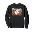 Baseball Mom Leopard Mom Baseball Sweatshirt - Novelty Apparel Unisex - T-Shirt, Sweatshirt, Hoodie