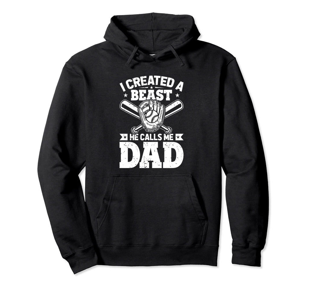 Baseball Papa Funny Fathers Day He Hoodie - Custom Art Print for Adults - T-Shirt, Sweatshirt, Hoodie