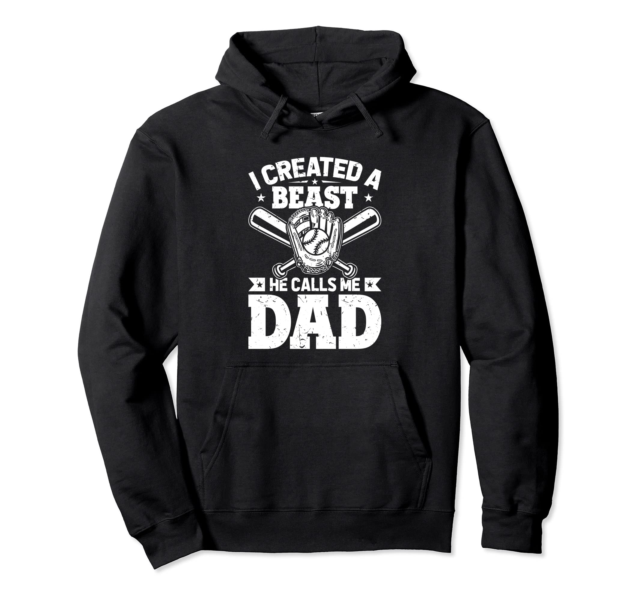 Baseball Papa Funny Fathers Day He Hoodie - Custom Art Print for Adults - T-Shirt, Sweatshirt, Hoodie