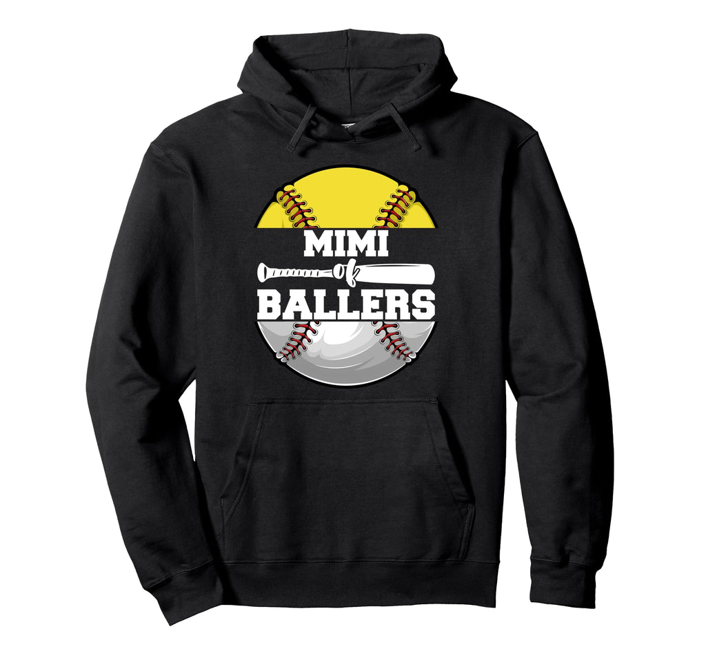 Mimi Ballers Funny Softball Baseball Hoodie - Unique Graphic for Adults - T-Shirt, Sweatshirt, Hoodie