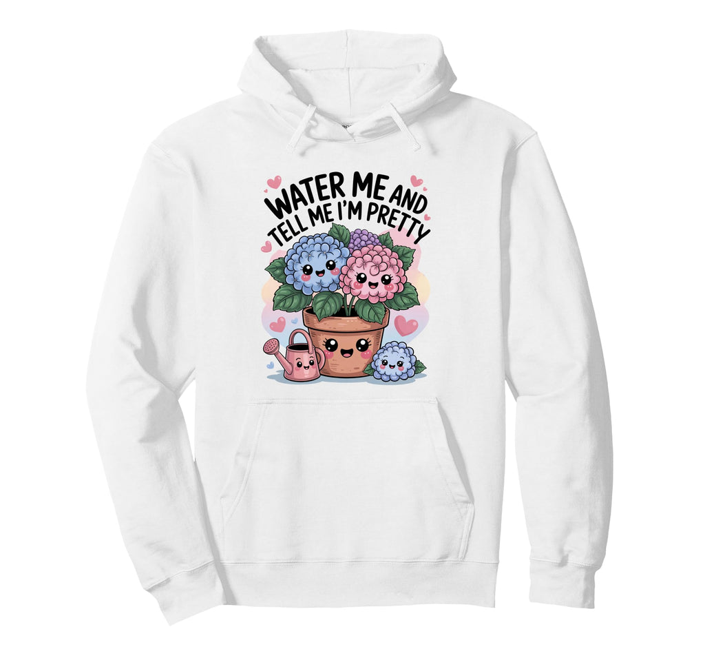 Funny Hydrangea Flower Lady Plant Lady Hoodie - Novelty Apparel for Adults - T-Shirt, Sweatshirt, Hoodie