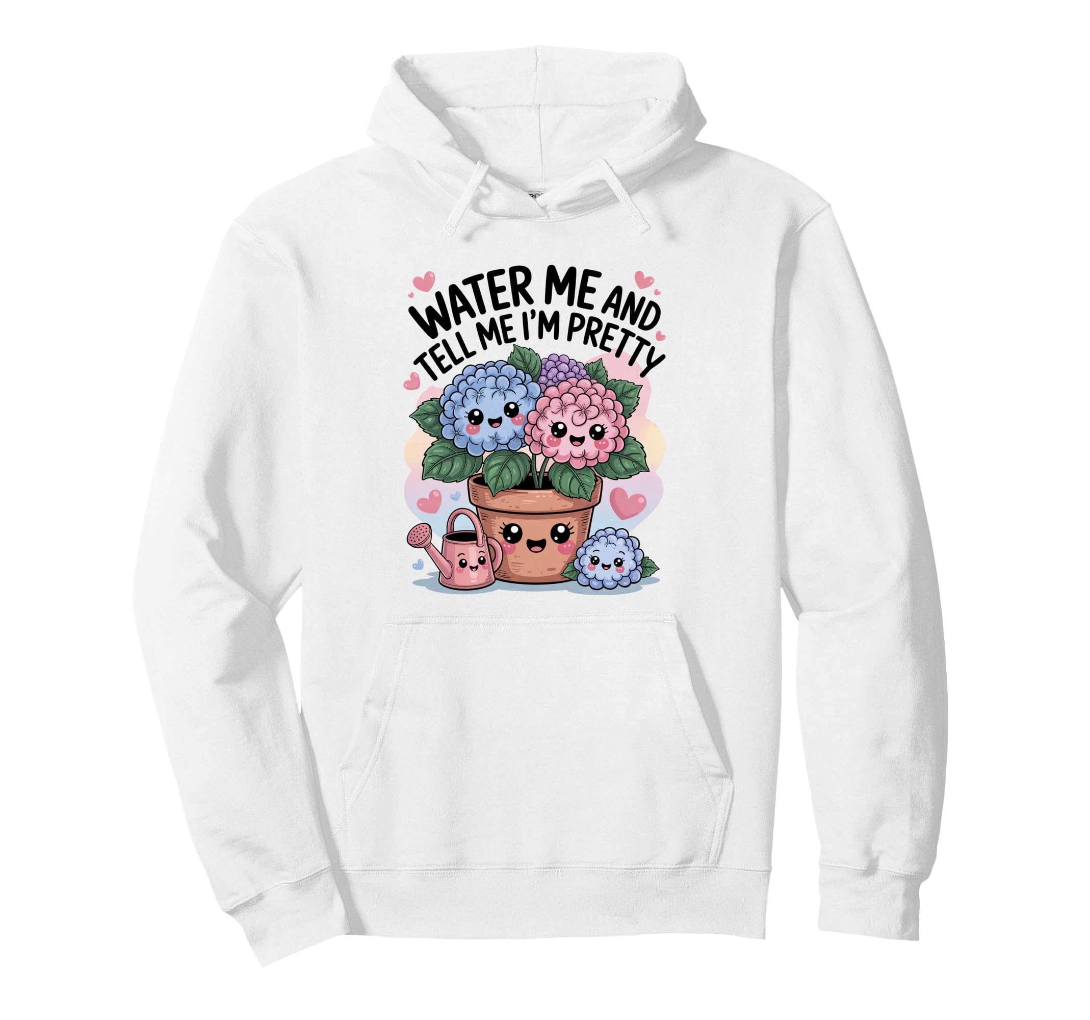 Funny Hydrangea Flower Lady Plant Lady Hoodie - Novelty Apparel for Adults - T-Shirt, Sweatshirt, Hoodie