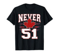 Never 51 Canada Maple Leaf Distressed T-Shirt - Graphic Print for Adults - T-Shirt, Sweatshirt, Hoodie