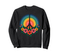 60S 70S Flower Power Groovy Love Sweatshirt - Graphic Print for Adults - T-Shirt, Sweatshirt, Hoodie