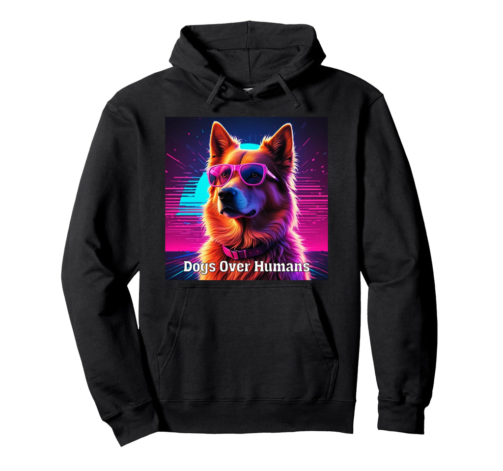 Vaporwave Aesthetic 80S 90S Funny Dog Hoodie - Graphic Print for Adults - T-Shirt, Sweatshirt, Hoodie