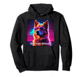 Vaporwave Aesthetic 80S 90S Funny Dog Hoodie - Graphic Print for Adults - T-Shirt, Sweatshirt, Hoodie