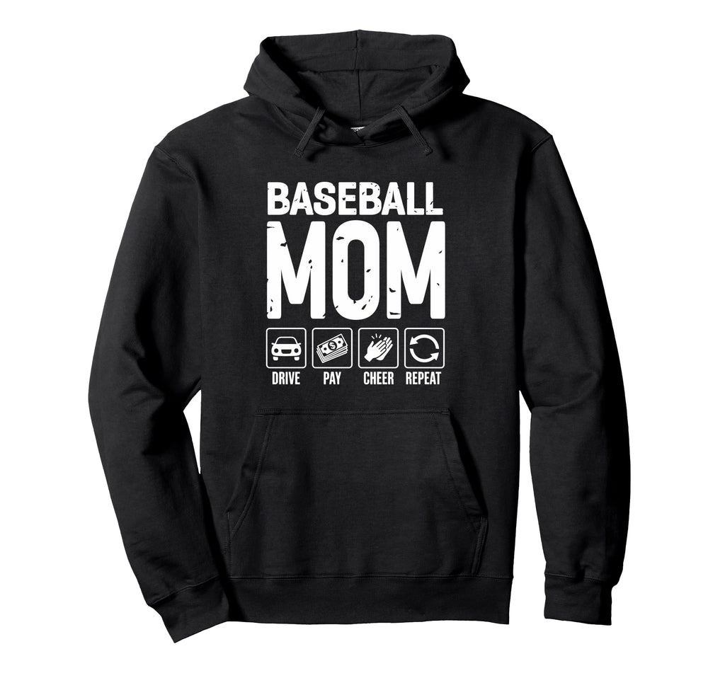 Baseball Mom Drive Pay Cheer Mom Baseball Hoodie - Minimalist Print Unisex - T-Shirt, Sweatshirt, Hoodie
