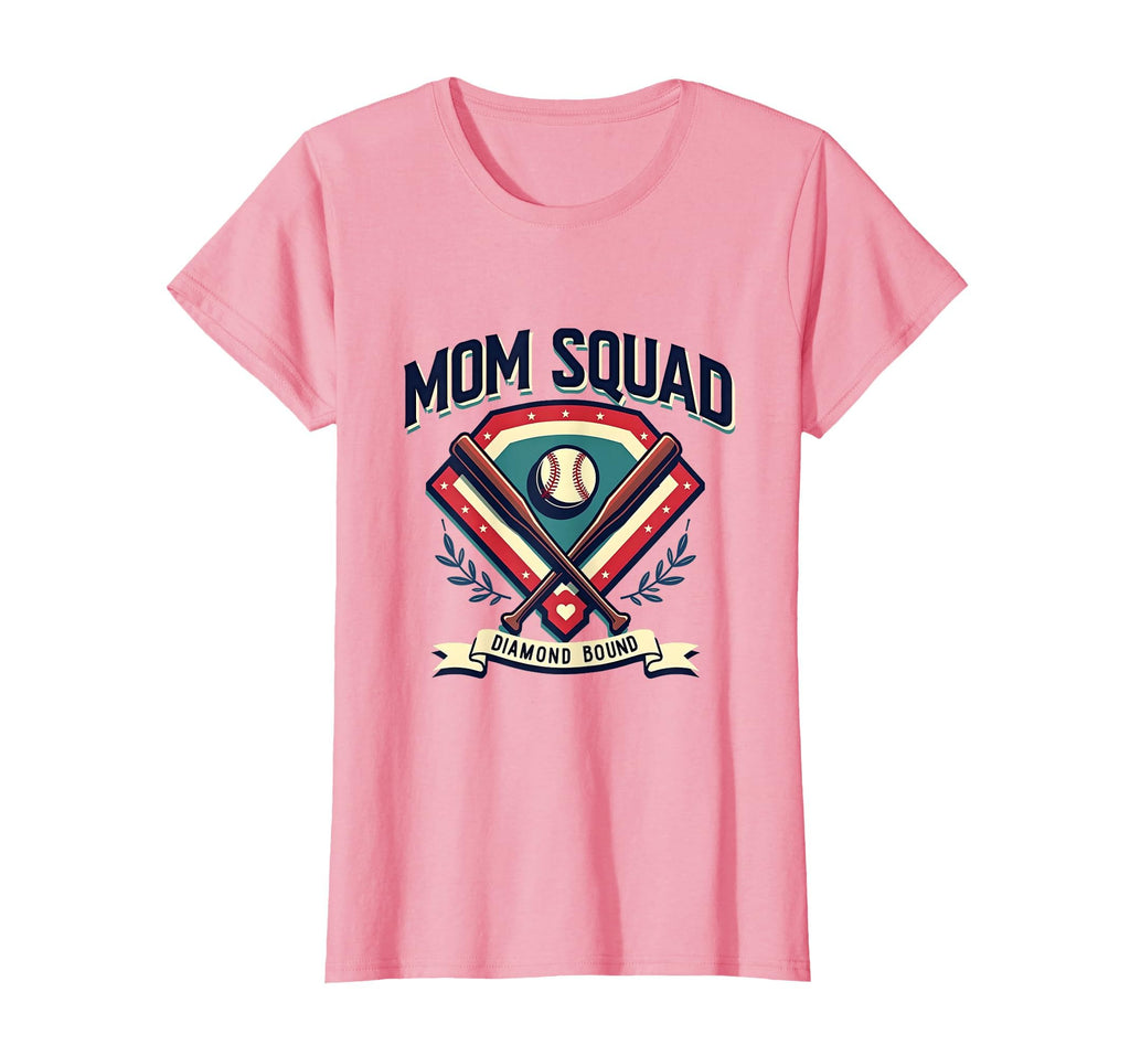 Mom Squad Diamond Bound Baseball Parent T-Shirt - Novelty Apparel Men Women - T-Shirt, Sweatshirt, Hoodie