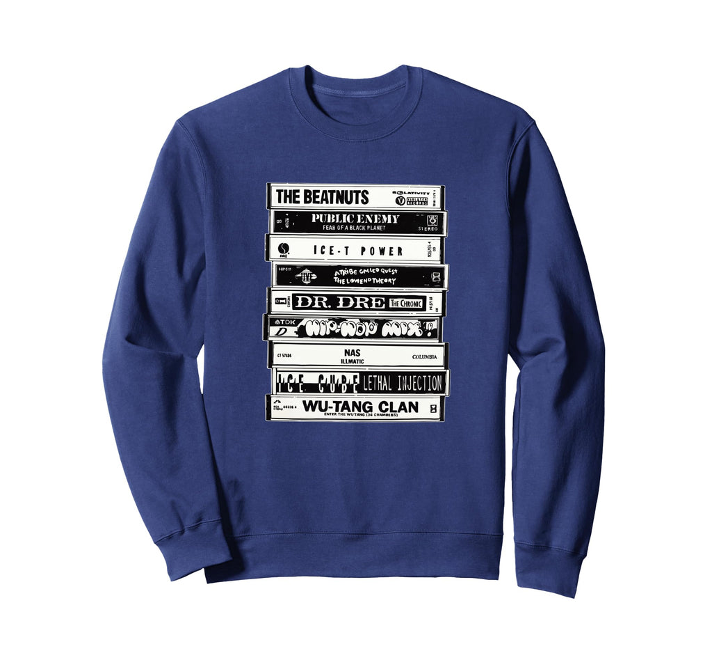 Hip Hop Artists Cassettes Old Sweatshirt - Aesthetic Graphic Men Women - T-Shirt, Sweatshirt, Hoodie