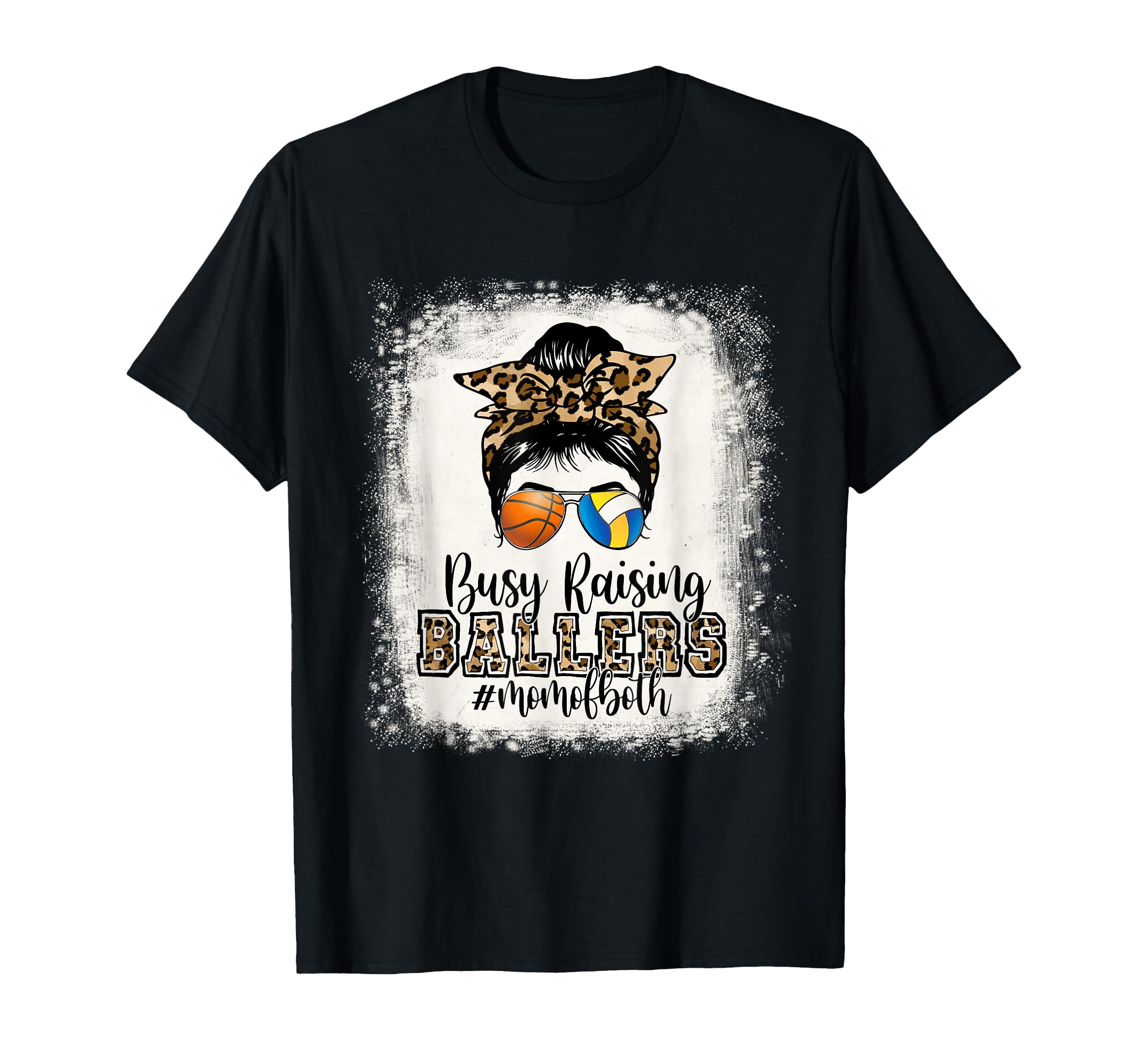 Busy Raising Ballers Mom Both T-Shirt - Custom Art Print Men Women - T-Shirt, Sweatshirt, Hoodie