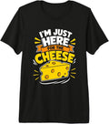 Im Just Here For The Cheese Funny Food Lover - Adult & Kids T-Shirts, Sweatshirts & Hoodies apparel design preview 1