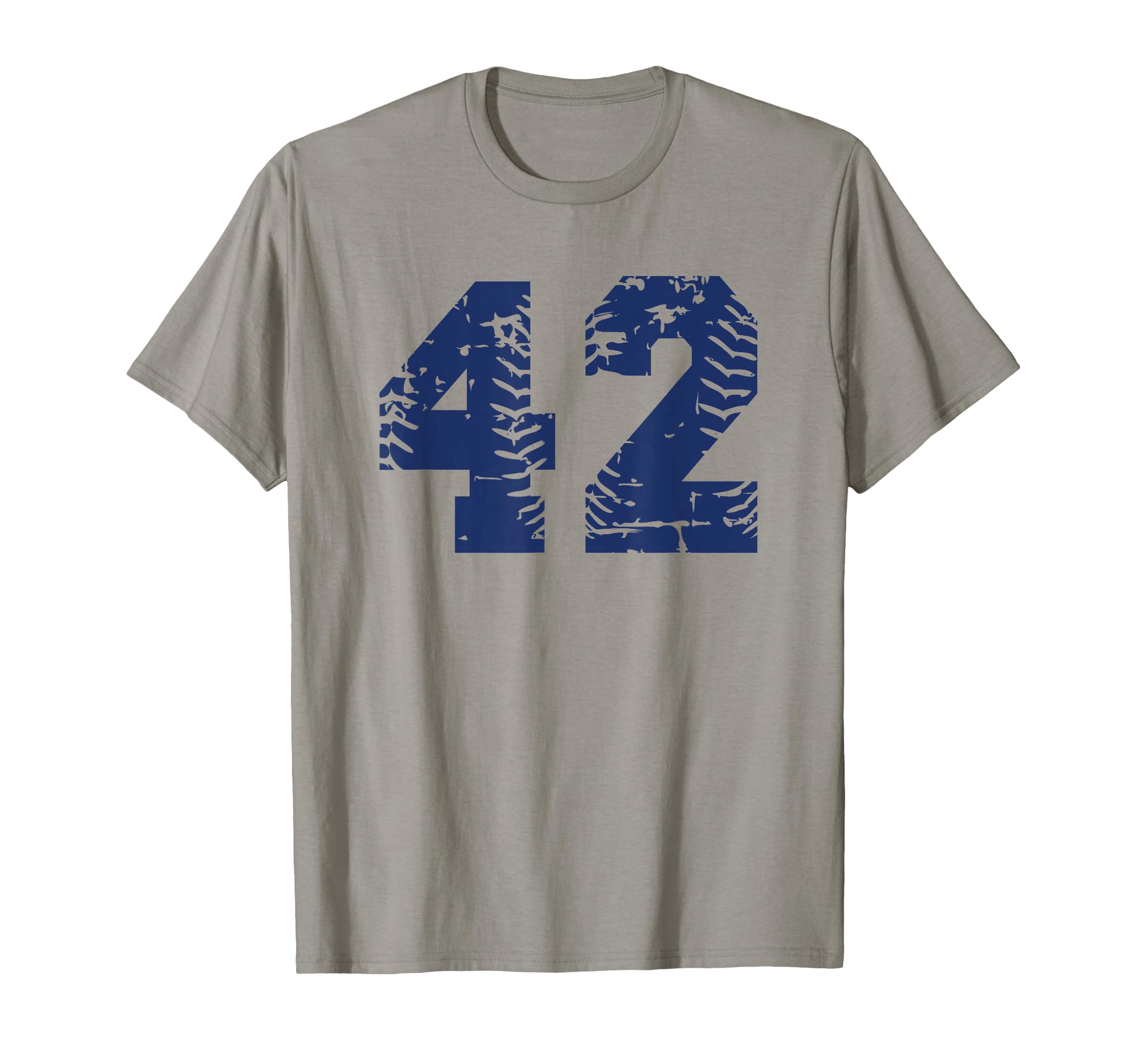 Number 42 Baseball Softball Blue Varsity T-Shirt - Unique Graphic Unisex - T-Shirt, Sweatshirt, Hoodie