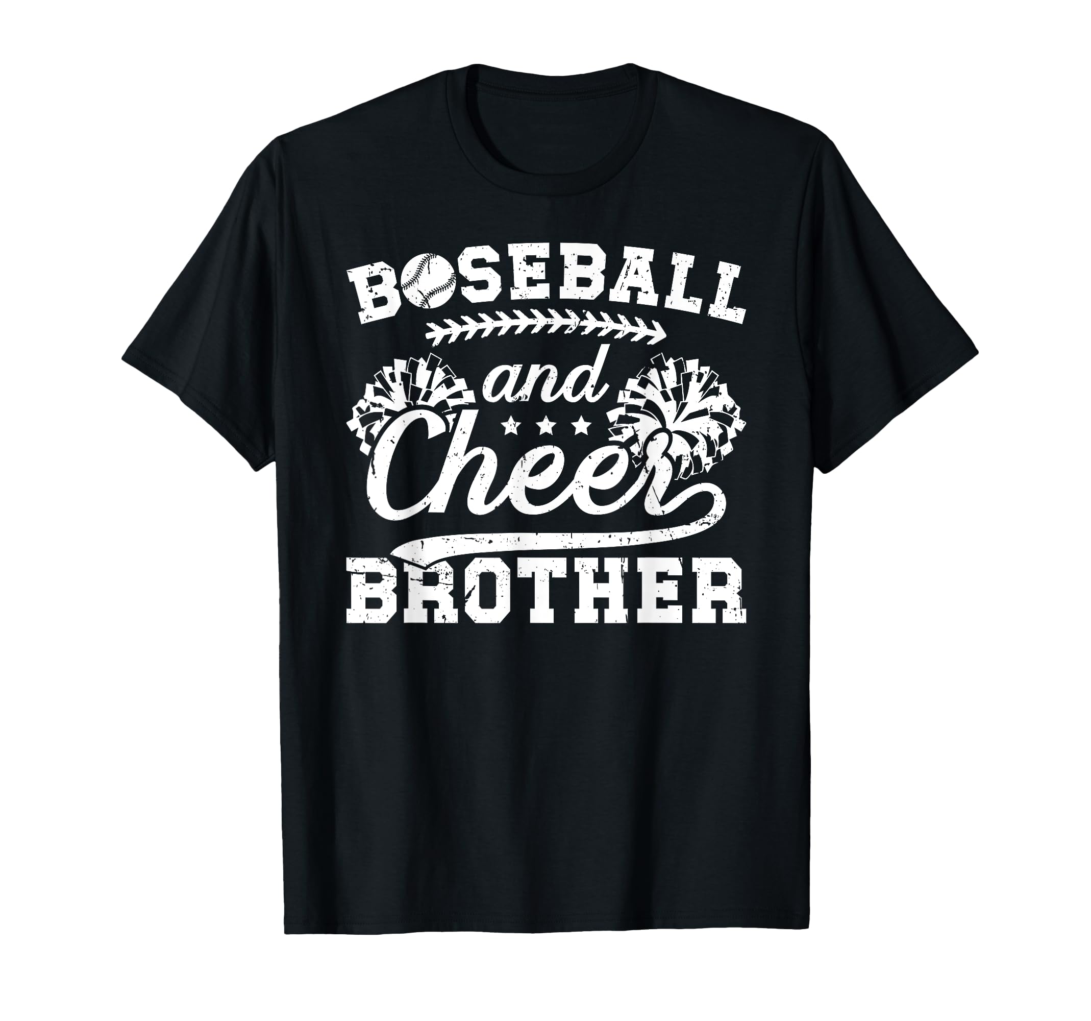 Baseball And Cheer Brother T-Shirt - Casual Everyday Wear for Adults - T-Shirt, Sweatshirt, Hoodie