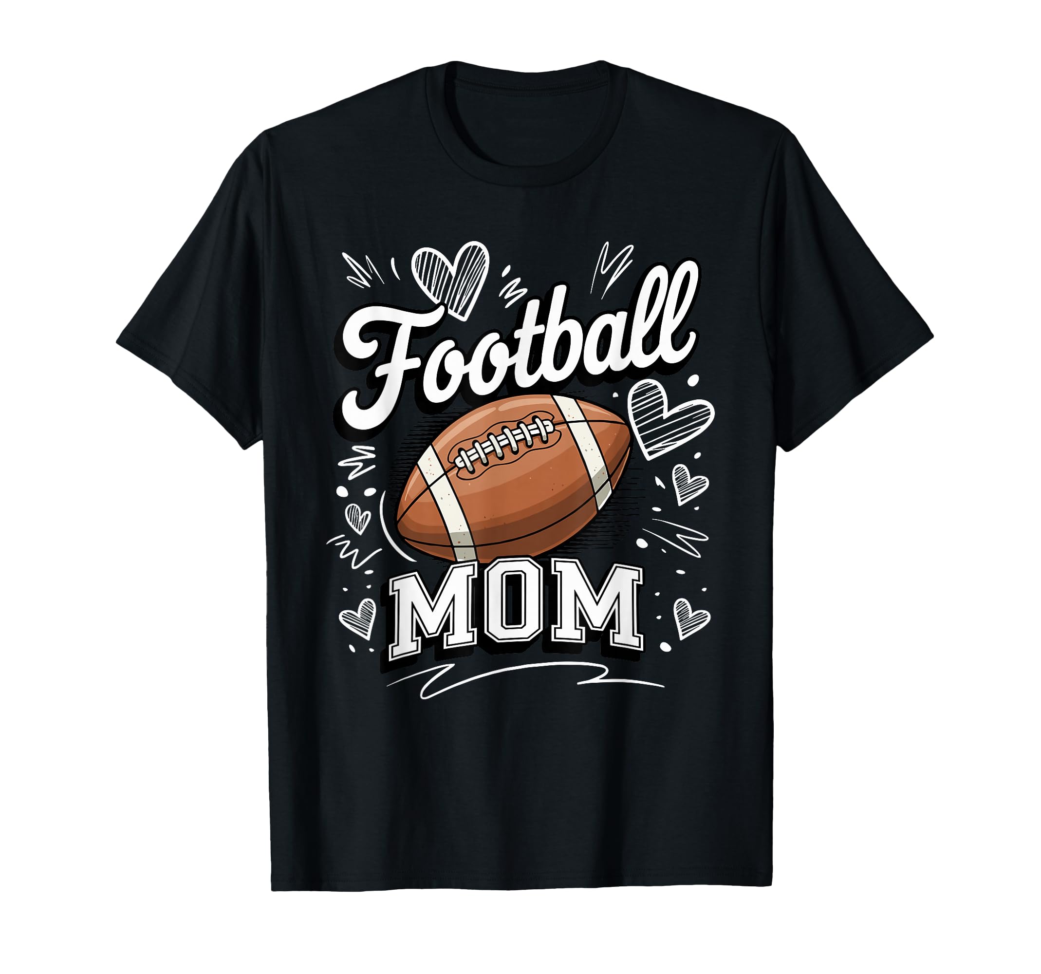 Football Mom Heart Game Day Spirit T-Shirt - Streetwear Style Unisex - T-Shirt, Sweatshirt, Hoodie