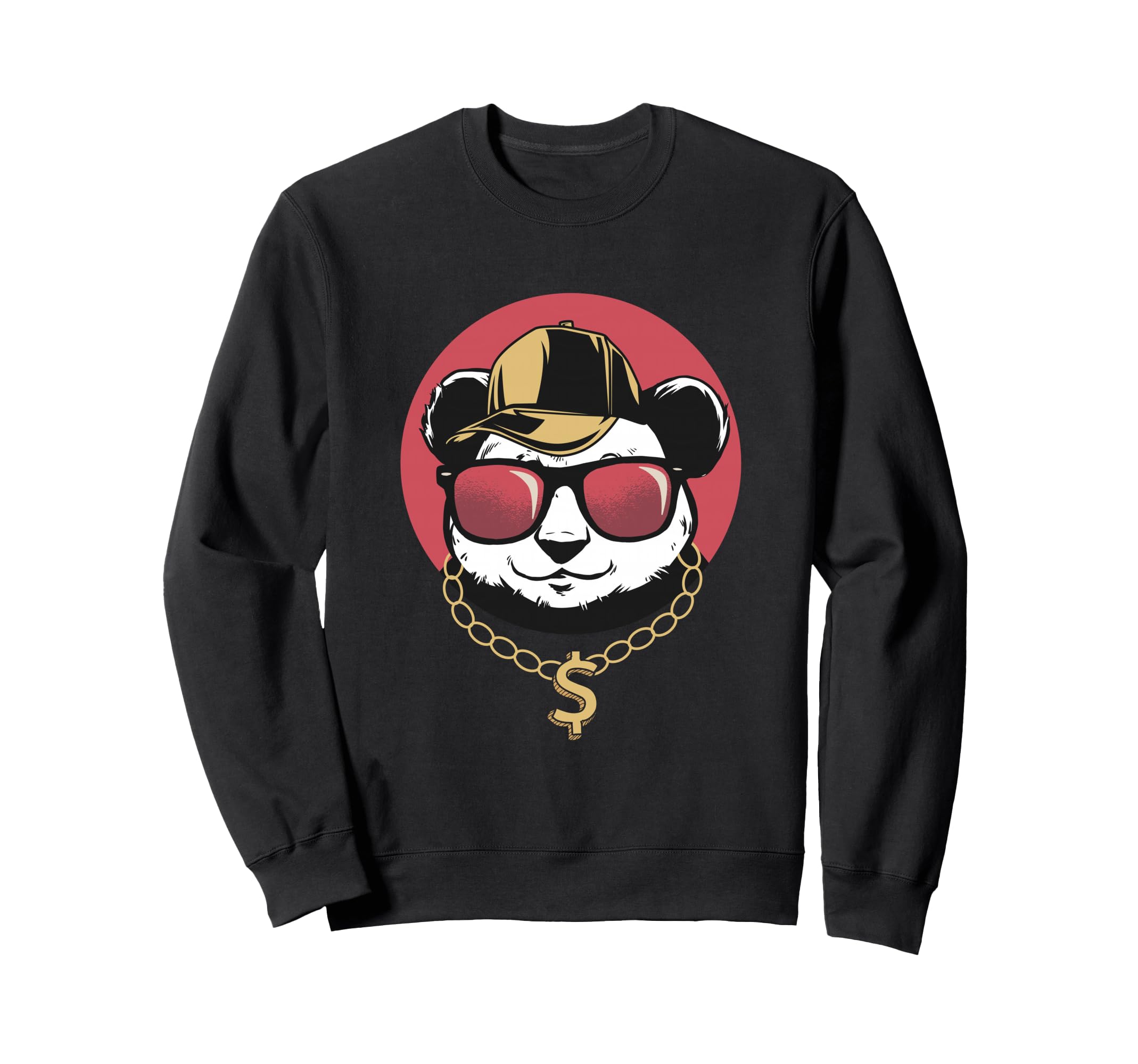 Hip Hop Panda Dollar Sign Rapper Sweatshirt - Streetwear Style Men Women - T-Shirt, Sweatshirt, Hoodie