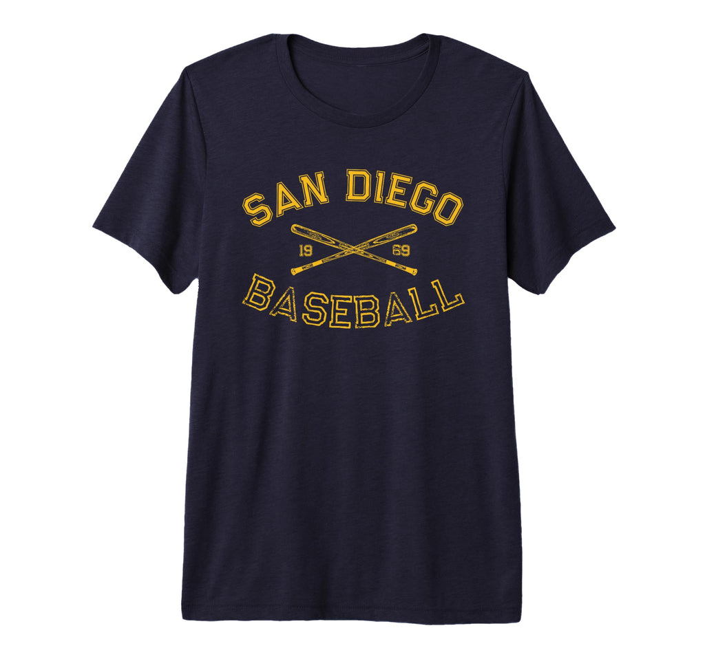 San Diego California Baseball Fan Tri Blend T-Shirt - Trendy Graphic Unisex - T-Shirt, Sweatshirt, Hoodie