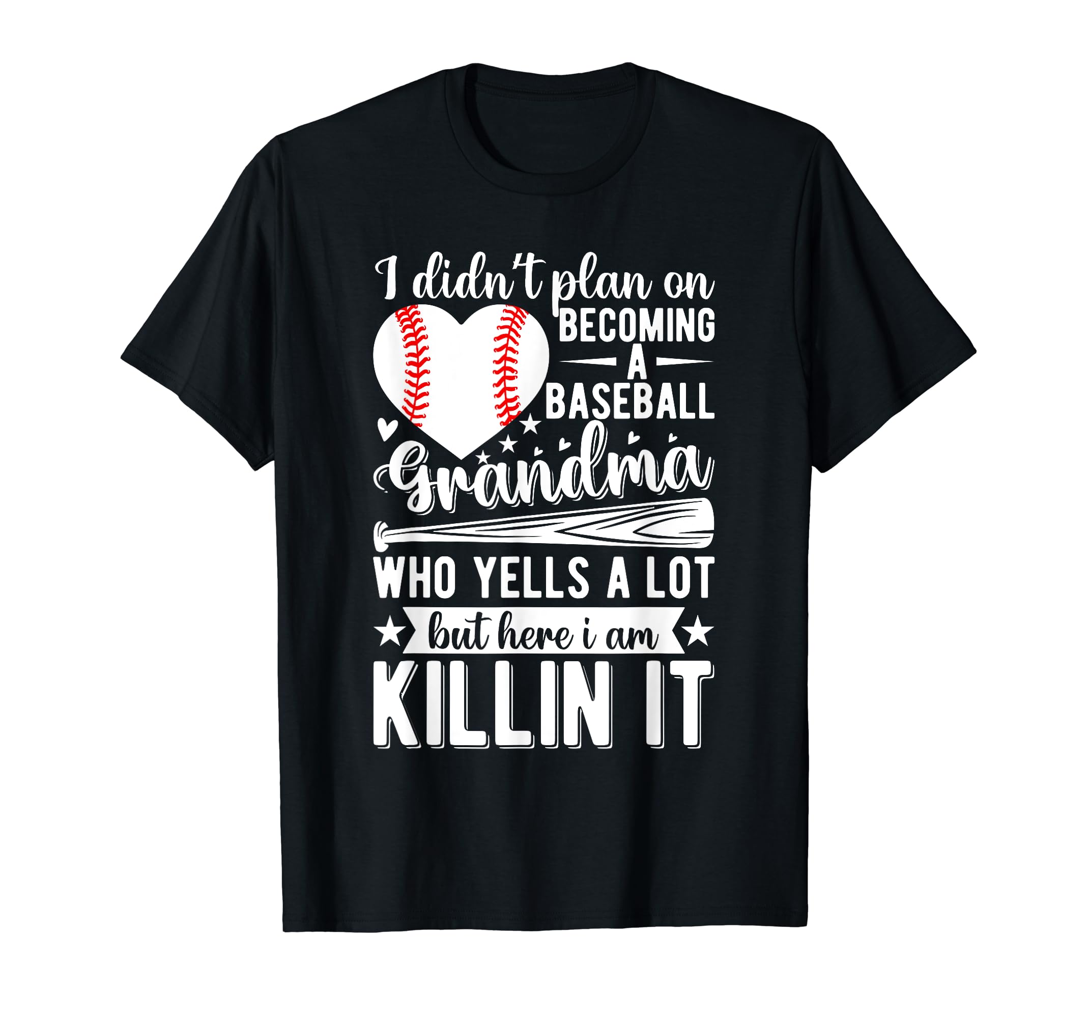 Baseball Grandma T-Shirt - Fun Novelty Design for Adults - T-Shirt, Sweatshirt, Hoodie