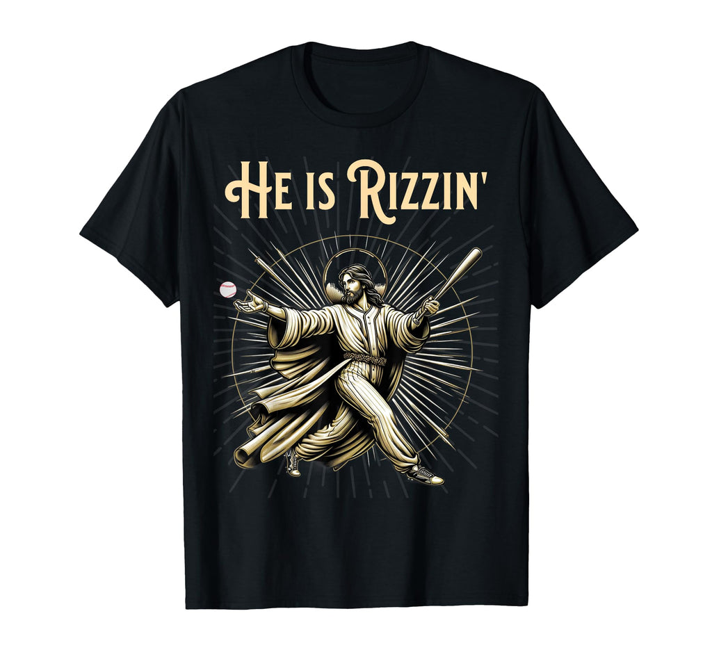 He Is Rizzin Easter Jesus Baseball Sweatshirt - Minimalist Print Men Women - T-Shirt, Sweatshirt, Hoodie