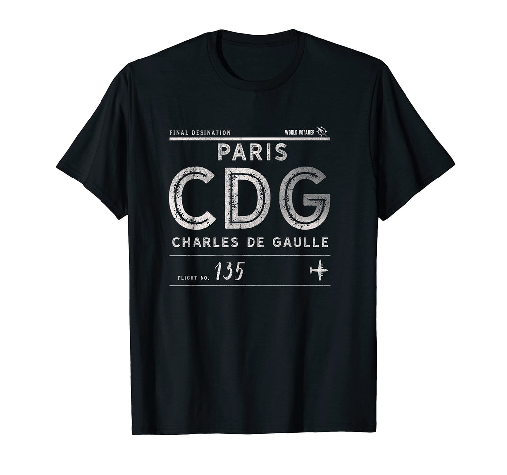 Paris Distressed Charles De Gaulle Paris T-Shirt - Aesthetic Graphic Unisex - T-Shirt, Sweatshirt, Hoodie