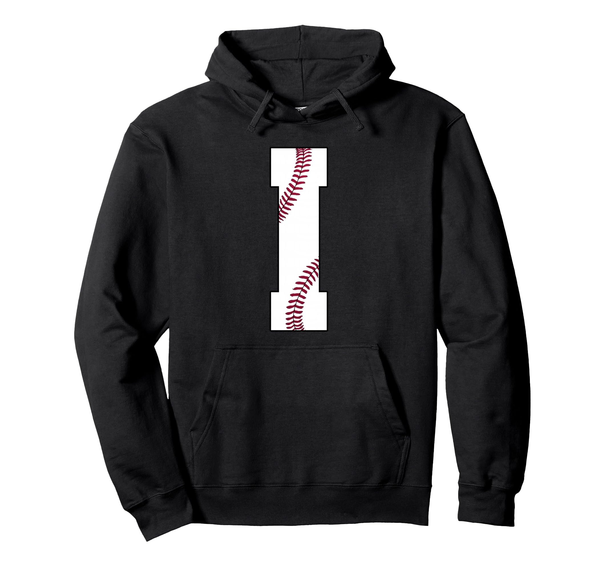I Baseball Initial Personalized Hoodie - Fun Novelty Design for Adults - T-Shirt, Sweatshirt, Hoodie