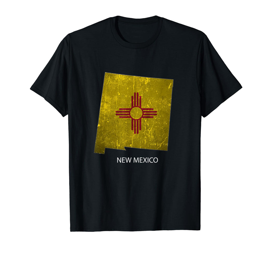 New Mexico Map Flag State T-Shirt - Fun Novelty Design for Adults - T-Shirt, Sweatshirt, Hoodie
