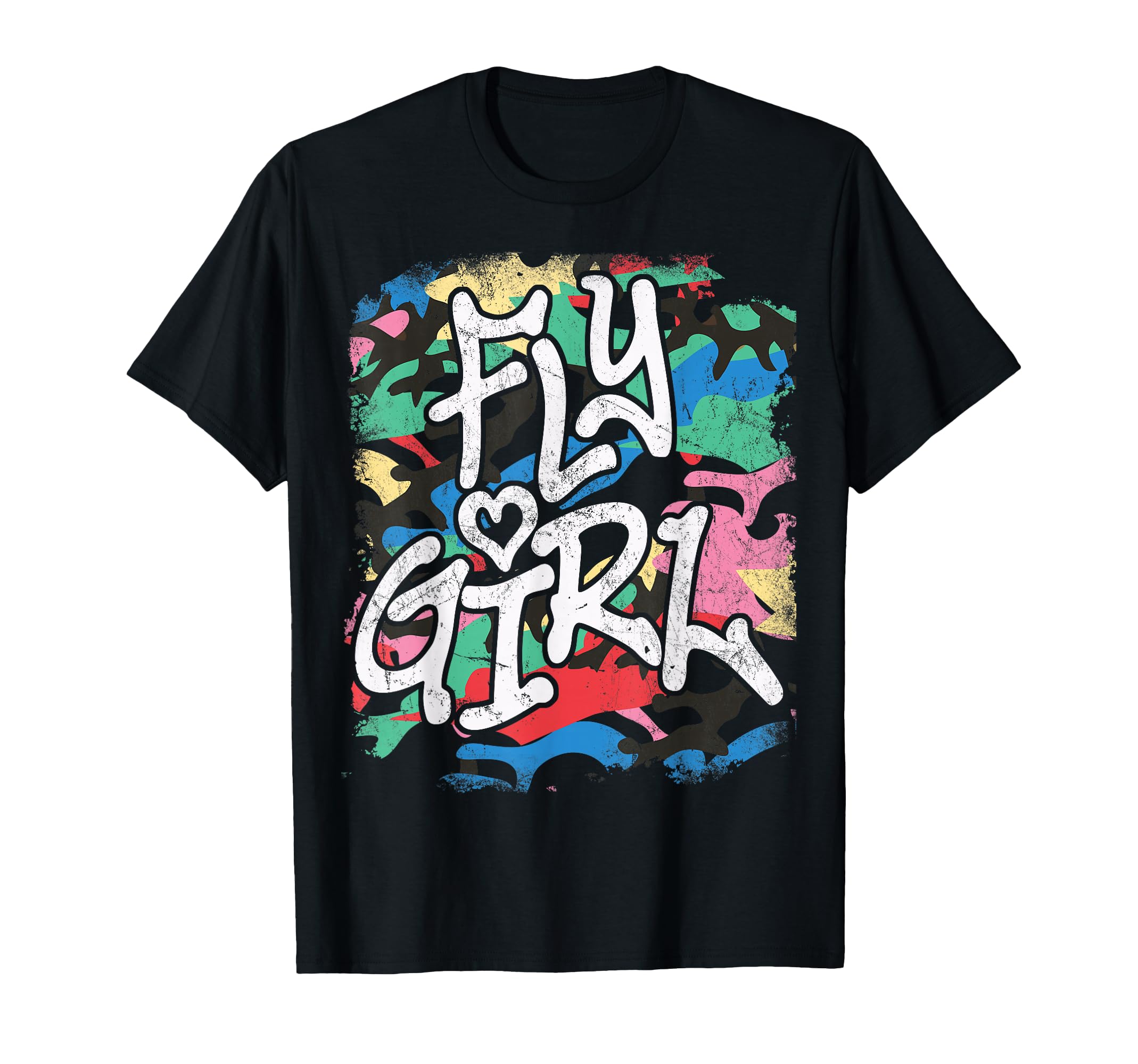 Fly 80S 90S Old School Distressed T-Shirt - Custom Art Print Men Women - T-Shirt, Sweatshirt, Hoodie