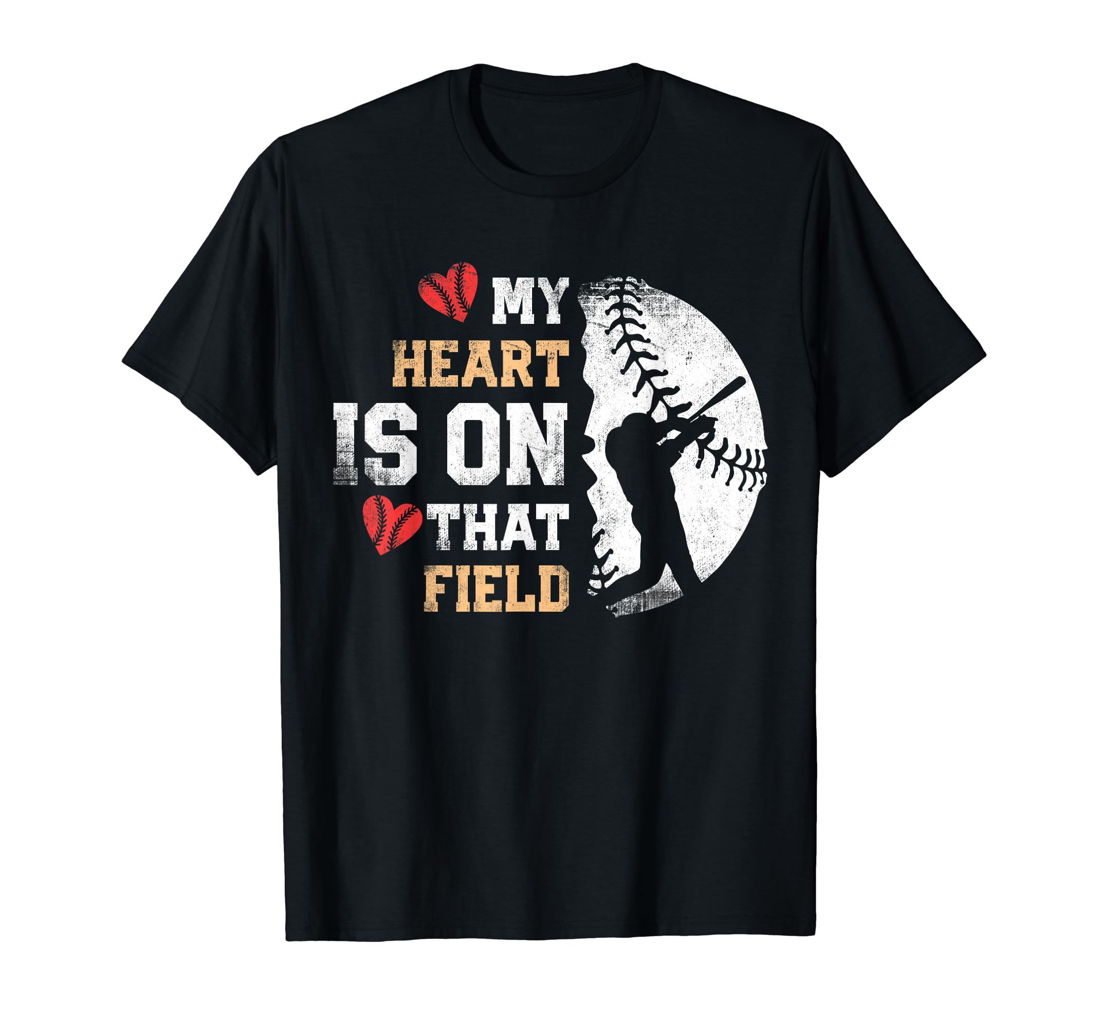 My Heart Is That Field Baseball T-Shirt - Custom Art Print Men Women - T-Shirt, Sweatshirt, Hoodie