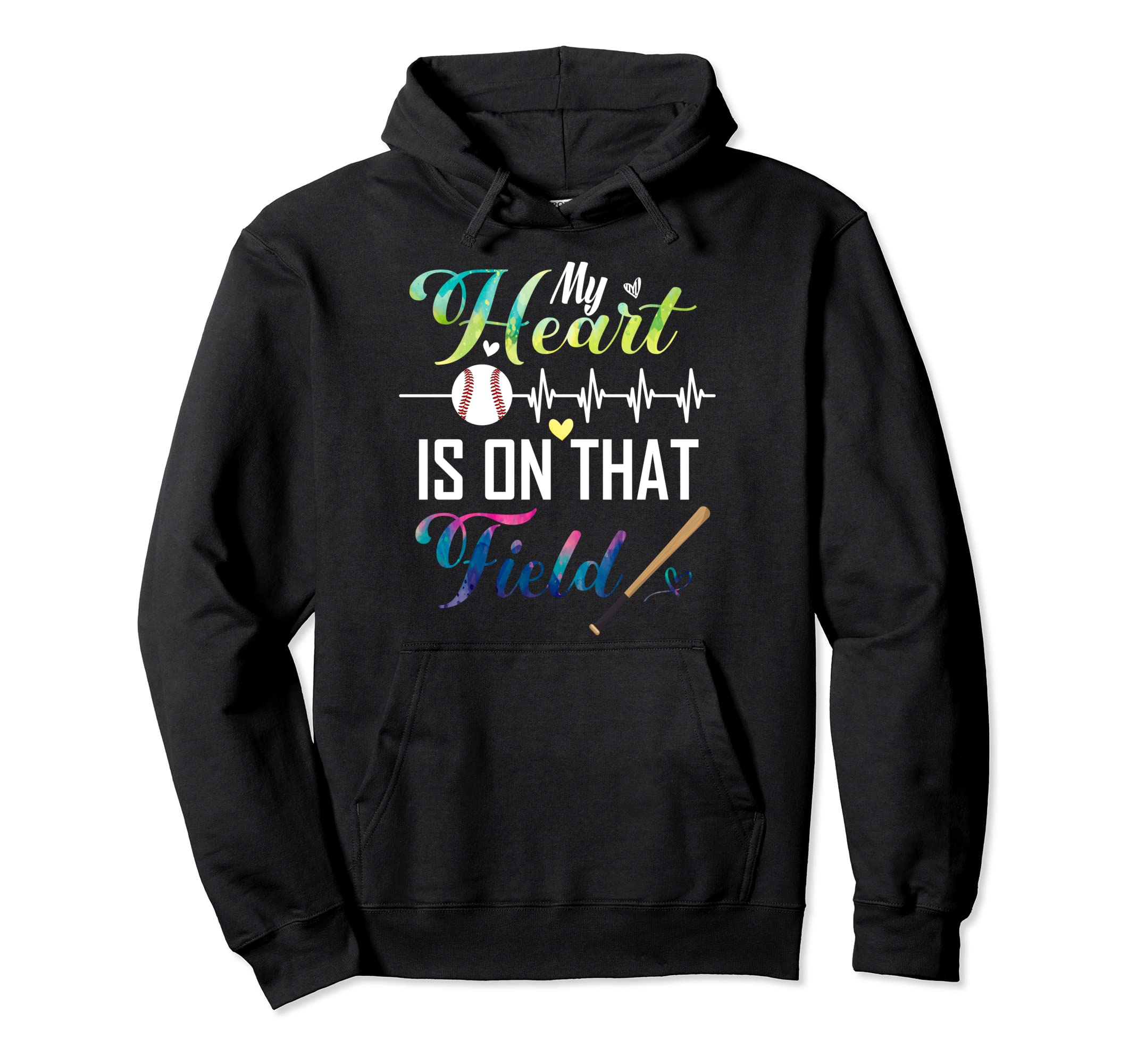 My Heart Is That Field Funny Baseball Hoodie - Streetwear Style Men Women - T-Shirt, Sweatshirt, Hoodie